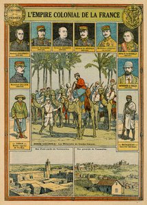 Det franske koloniriket, sent på 1800-tallet - tidlig på 1900-tallet (farge litho) av Joseph Girard
