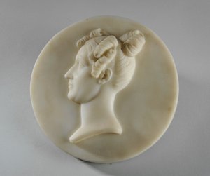 Medaljongportrett av fru Margaret Gott av Joseph Gott