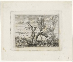 Landskap med fjellvidjer Landskap i Oosterbeek av Joseph Hartogensis