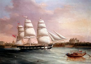 John Wood nærmer seg Bombay, c1850.