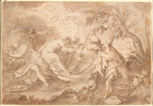 Ulike guder og gudinner: Ceres, Venus, Mars og Merkur av Joseph Heintz d.Æ.