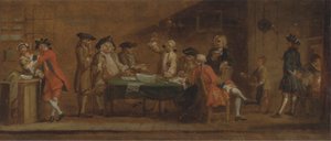 Figurer i en taverna eller kaffebar av Joseph Highmore