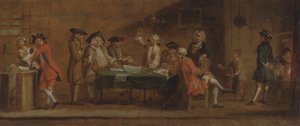 Figurer i en taverna eller kaffebar, ca. 1725 eller etter 1750.