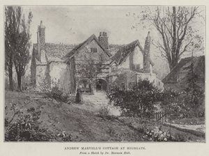 Andrew Marvells hytte ved Highgate av Joseph Holland Tringham