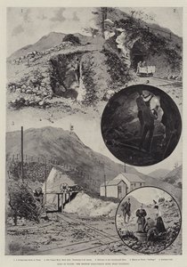 Gull i Wales, den britiske Gold-Fields-gruven, nær Dolgelly