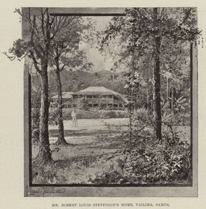 Mr Robert Louis Stevensons hjem, Vailima, Samoa av Joseph Holland Tringham