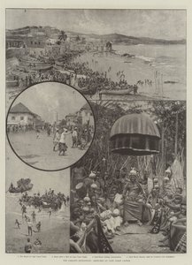 Ashanti-ekspedisjonen, skisser ved Cape Coast Castle av Joseph Holland Tringham
