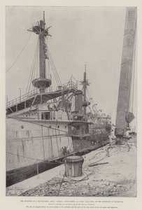 The Building of a Battle-Ship, HMS Ocean, Twin-Screw, 1. klasse, 12 950 tonn, i verftet i Plymouth