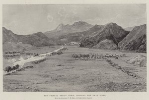 Chitral Relief Force krysser Swat-elven av Joseph Holland Tringham