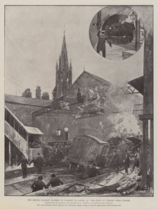 Den alvorlige jernbaneulykken i Glasgow 30. august, scenen på Charing Cross Station