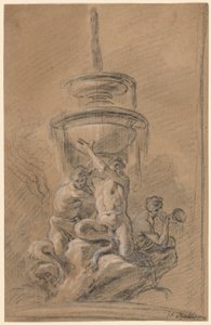 En fontene med tre tritoner av Joseph Ignace François Parrocel