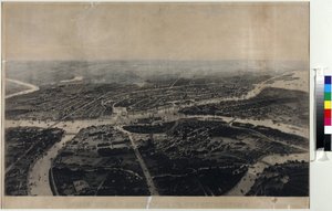 Panorama over St. Petersburg og området rundt fra fugleperspektiv - Iosif Iosifovich Charlemagne (1824-1870). Akvatint, andre halvdel av 1800-tallet. Statens museum for historien til St. Petersburg av Joseph Jossifovich Charlemagne