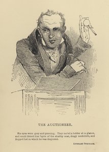 Kenny Meadows: The Auctioneer (gravering)