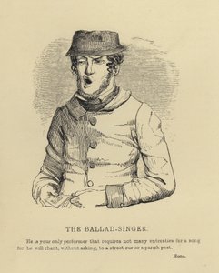 Kenny Meadows: The Ballad-Singer (gravering) av Joseph Kenny (after) Meadows
