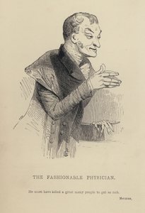 Kenny Meadows: The Fashionable Physician (gravering)