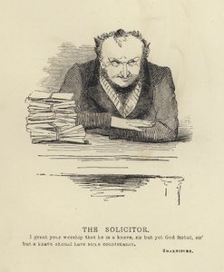 Kenny Meadows: The Solicitor (gravering)