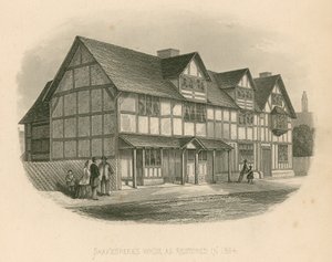 Shakespeares hus som restaurert i 1864