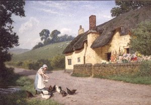 A Devonshire Cottage (akvarell)