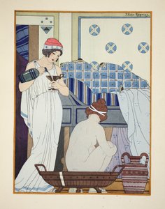 Et badesete, illustrasjon fra 'The Works of Hippocrates', 1934