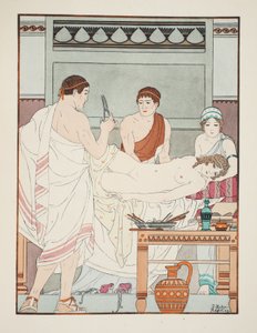 Gynekologisk undersøkelse, illustrasjon fra 