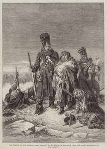 En episode av Retreat fra Moskva av Joseph Louis Hippolyte Bellange