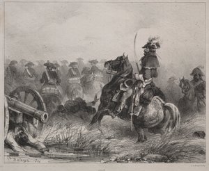 Kavaleriscene av Joseph Louis Hippolyte Bellange