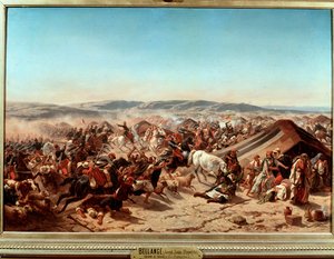 Erobringen av Algerie (1830-1847): "" Fangst av Smalah (Smala) av Abd el Kader (Abd-el-Kader eller ibn Muhyi al-Din al-Hasani (al Din al-Hasani) (1807-1883) av hertugen av Aumale i Taguin