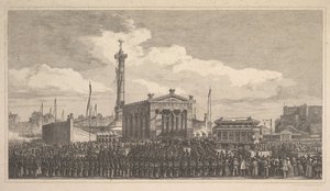 Seremoni for innvielsen av kolonnen i juli 1840, 1840. av Joseph Louis Trimolet