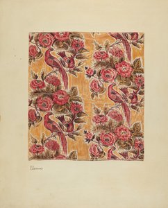 Gul glasert chintz, ca. 1939.