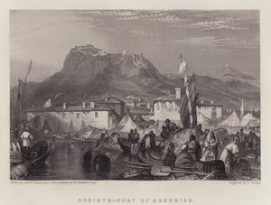 Corinth, Port of Kenkries (farge litho)