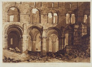 Holy Island Cathedral, gravert av Charles Turner (1773-1857) 1808 (gravering) av Joseph Mallord William (after) Turner