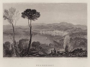 Negropont (farge litho) av Joseph Mallord William (after) Turner