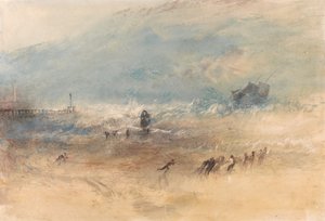 Et skip som nærmer seg Margate havn i stormfull sjø av Joseph Mallord William Turner