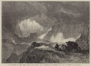 En snøstorm på Mont Cenis av Joseph Mallord William Turner