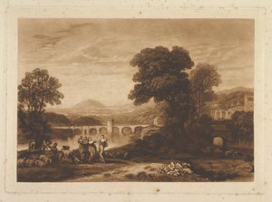 Apuleia in Search of Apuleius upublisert plate, Liber Studiorum, 1813-23. av Joseph Mallord William Turner