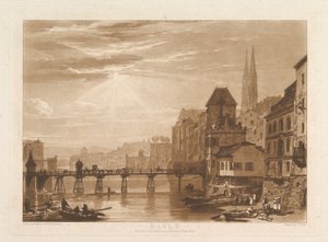 Basle Liber Studiorum, del I, plate 5, 11. juni 1807. av Joseph Mallord William Turner