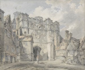 Christ Church Gate, Canterbury, 1793-94 (wc på papir) av Joseph Mallord William Turner