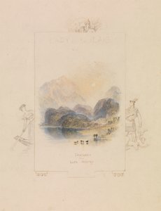 Design for en illustrasjon for Walter Scotts "Lady of the Lake", Loch Achray av Joseph Mallord William Turner