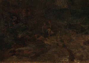 Detalj av Ben Lomond-fjellene, Skottland: The Traveler - Vide Ossians War of Caros, ca. 1799-1800 (olje på lerret) av Joseph Mallord William Turner
