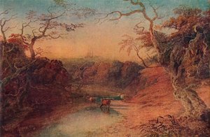 Fjernsyn over Lichfield Cathedral, 1909 av Joseph Mallord William Turner