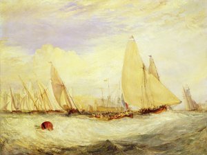 East Cowes Castle, setet til J Nash Esq., Regattaen som slår til Windward av Joseph Mallord William Turner