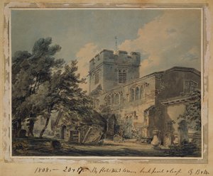 Finchley kirke, 1801 av Joseph Mallord William Turner