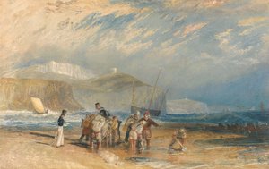 Folkestone havn og kysten mot Dover av Joseph Mallord William Turner