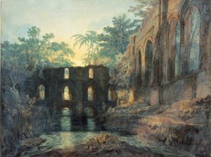 Fountains Abbey (akvarell) av Joseph Mallord William Turner