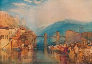 Grenoble-broen, 1824 av Joseph Mallord William Turner