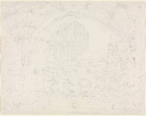 Hereford katedral, ca. 1793. av Joseph Mallord William Turner