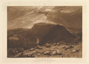Hind Head Hill, On the Portsmouth Road Liber Studiorum, del V, plate 25, 1. januar 1811. av Joseph Mallord William Turner