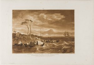 Inveraray Castle and Town, plate 65 fra Liber Studiorum av Joseph Mallord William Turner