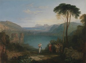 Lake Avernus: Aeneas og Cumaean Sibyll av Joseph Mallord William Turner