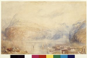 Luzernsjøen fra Brunnen (akvarell og gouache på hvitt papir) av Joseph Mallord William Turner
